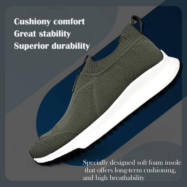 Image of Allen Cooper Training,Men's Lightweight Running Shoes | Breathable Mesh Sneakers with Cushion Comfort & Anti-Slip Sole | Walking, Gym, Training & Daily Wear Sports Shoes(651|TurboBoost|Color Options- Black,Olive,Green,Blue /Size-6,7,8,9,10)