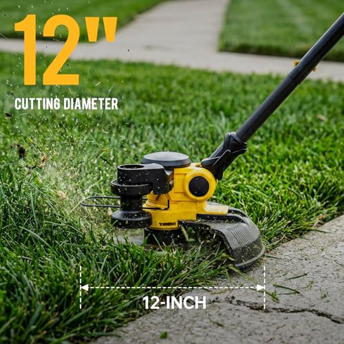 image for YDlawn 12-inch 20V Cordless String Trimmer with Charger, 2 X 4Ah Batte