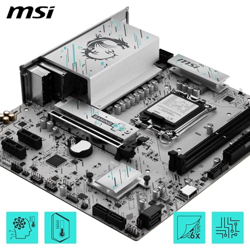 Image of H810M Gaming WIFI6E Motherboard, mATX - Supports Intel Core Ultra Processors (Series 2), LGA 1851 - DDR5 Memory Boost 6400+ MT /s OC, 1 x PCIe 5.0 x16, 1 x M.2 Gen4, 2.5G LAN, Wi-Fi 6E