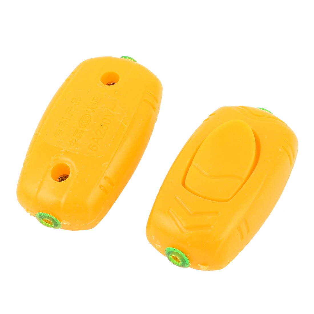 Aexit AC 250V Outlets & Accessories 6A Bedroom ON/Off Button in Line Cord Lamp Switch Outlet Switches 2pcs Orange