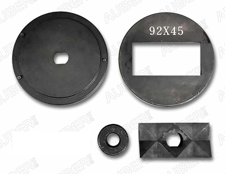 1/8 DIN 45x92mm Hydraulic Knockout Punch & Die Set (Greenlee Thread)