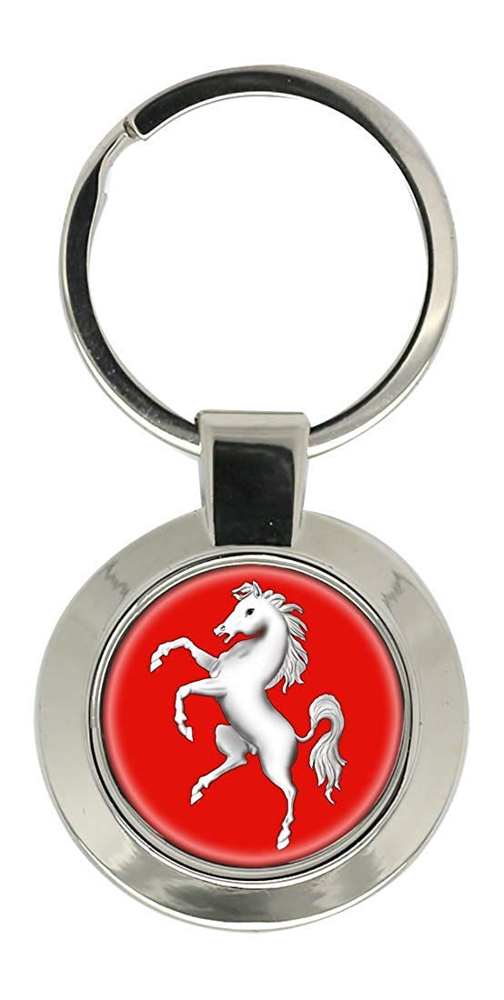 Giftshop Uk Unisex Silver Coloured Metal Kent (England) Key Ring