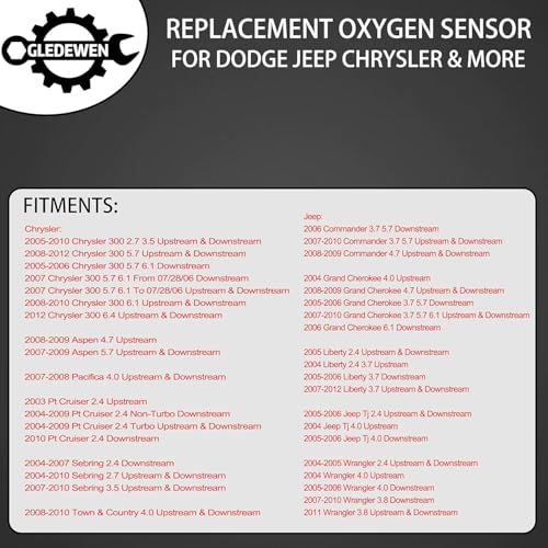 Sensor de Oxígeno Gledewen 4PCS Upstream/Downstream miniatura 7
