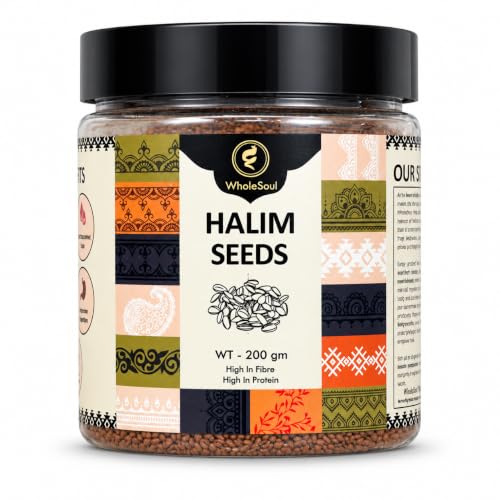 Image of WholeSoul Halim Seeds 200g | Garden Cress Seeds for Weight Loss Iron Rich Superfood | Improves Digestion, Immunity Hair & Skin Health | High Fiber & Protein