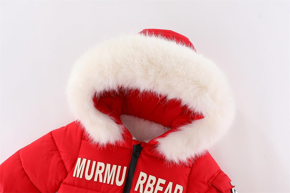 JELEUON Baby Infant Kids Boys Girls Winter Warm Coat Romper Outwear Hooded Snowsuit Ski Jacket Jumpsuit