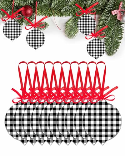 2024 Christmas Ornament 10 PCS Classic Black and White Buffalo