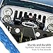 Alieemo 1/4'' x 50 Ft Car Synthetic Winch Rope Kit, 10,000LBs Winch Cable Line with Protecting Sleeve and Thimble, Universal Car Accessories for ATV UTV (Blue)