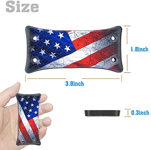 4-Pack Gun Magnet Mount , U.S. Flag Holder, 50lbs Rated w/ HQ Rubber Coated, Fits Handguns,Airguns,Rifle and Pistol, Concealed car Gun Holster for Vehicle and Indoor, Car,Wall,Bedside and Office