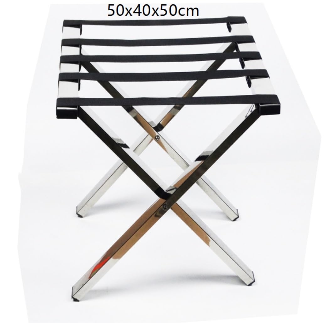 Portamaletas para Hotel,Portaequipajes Estante De Equipaje Hotel Engrosado, Acero Inoxidable, Soporte Plegable For Maleta For Habitación Huéspedes Estante para el Hogar
