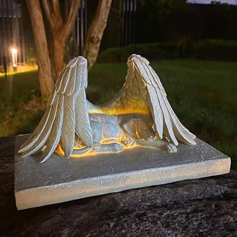 JOEJOY Dog Memorial Gifts - Solar Garden Pet Remembrance Statue Loss of Dog Sympathy Gift for Dog Lovers Cover