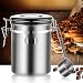 Produktbild Winnes Kaffeedose, 1.8L Edelstahl Kaffeedose Luftdicht Kaffeebehälter mit Datumsaufzeichnung für Kaffeepulver, Tee, Nüssen, Würze (Silber)