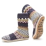 Keep Your Feet Cozy: Stay toasty in winter with our Women's Slipper Socks! These fuzzy house booties feature non-slip gripper soles so you can pad around your bedroom or home in warmth and comfort. They're warm, fuzzy, and incredibly comfortable, mak...