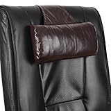 Qunclay Neck and Head Pillow for Recliner Leather Recliner Headrest Pillow Cushion for Body Relax Recliner Head Pillow (Brown, 2 Pcs)