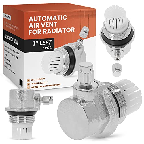 Purgeur automatique de radiateur - Vis de purge automatique - Soupape de purge simple pour radiateur de chauffage 1 '' gauche Cover