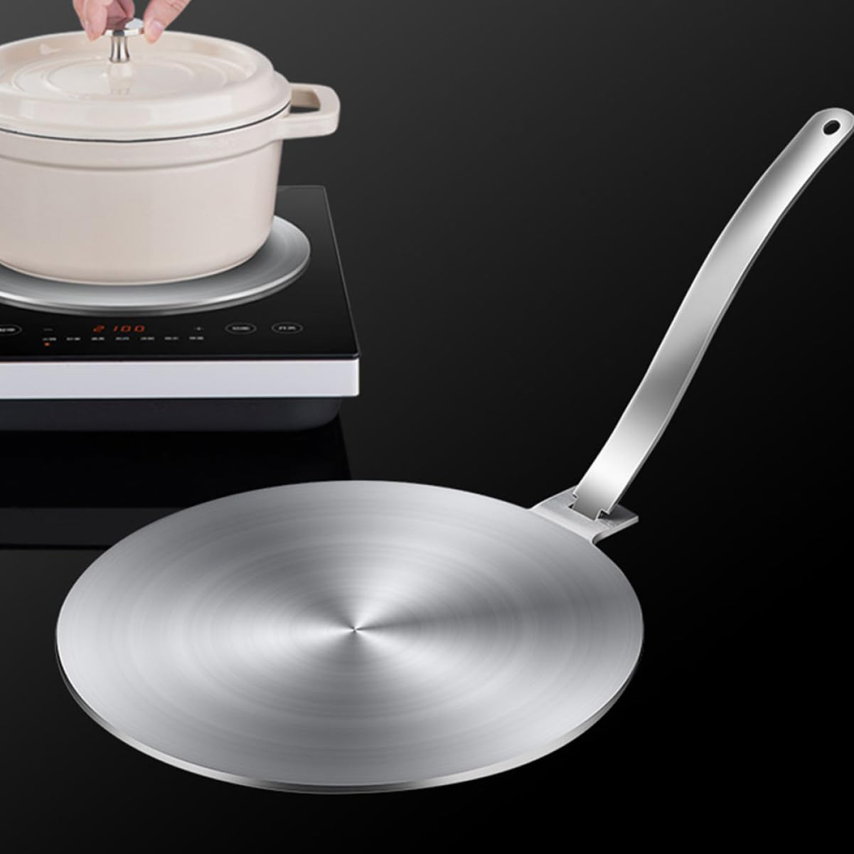 Mipcase Difusor De Calor para Placa De Inducción Placa Guía Térmica De Inducción Utensilios De Cocina De Inoxidable Adaptador para Cocina De Gas