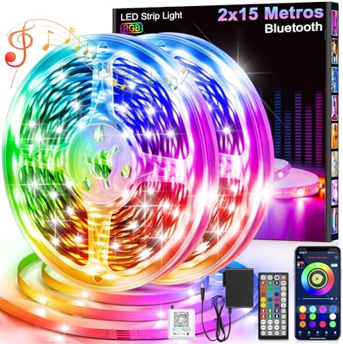 Oumida LED Strip 10M RGB - Bluetooth Beleuchtung Mit App & Fernbedienung