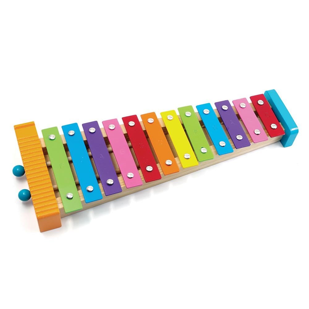 xylophone giocattolo 12 noci metallo per bambini 3 anni+