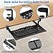 Strifuture Keyboard Tray Under Desk - Full Metal Slide Out Ergonomic Holder, Rust-Resistant & Scratch-Proof, Double C-Clamps, 26x13