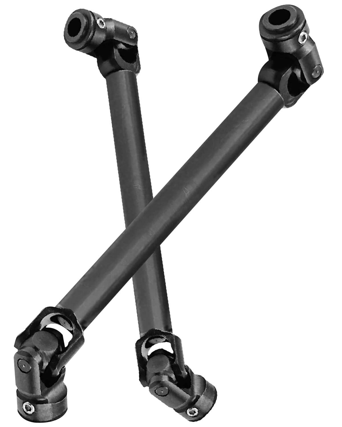 hopsupRC RC Crawler Drive Shaft 115-176MM &135-215MM Upgrades Part for 1/10 Axial SCX10 SCX10 II 90046 SCX10 III AXI03007 TRX4 D90,Universal Driveshaft,Steel Full Metal Axles,2PCS,Black