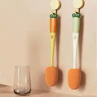 Escova para lavar Garrafa Térmica, Copos, Mamadeiras, Multifuncional 3 em 1, Lave Jarras, Recipientes Estreitos e Delicados, Escova para Limpeza de Garrafas Com Cerdas Resistentes - Cores Aleatórias
