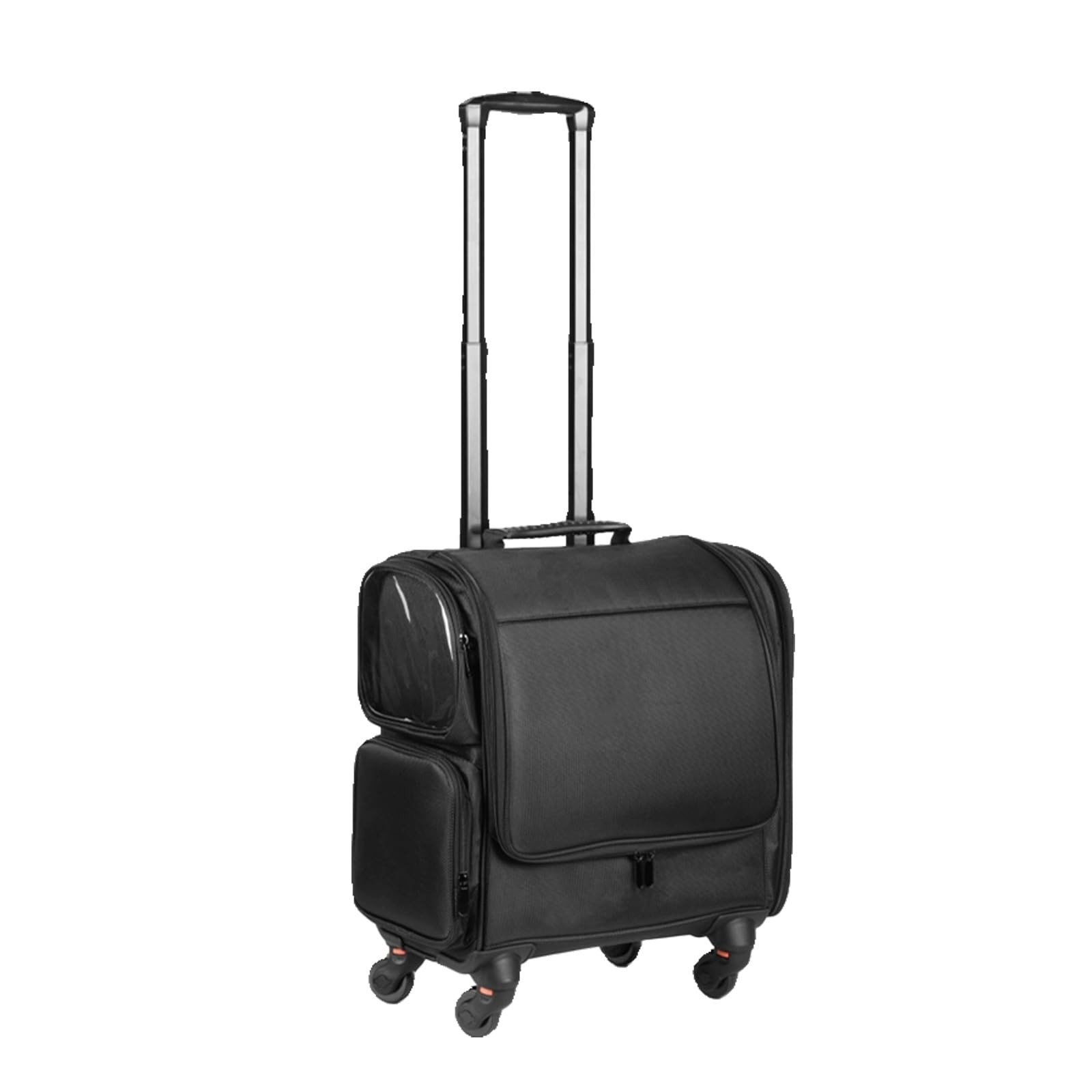 Trolley Porta Trucchi In Tessuto Oxford, Parrucchiere Bellezza Compongono Trolley Cosmetici Organizzatore,Trolley Professionale Con 4 Ruote, Nero