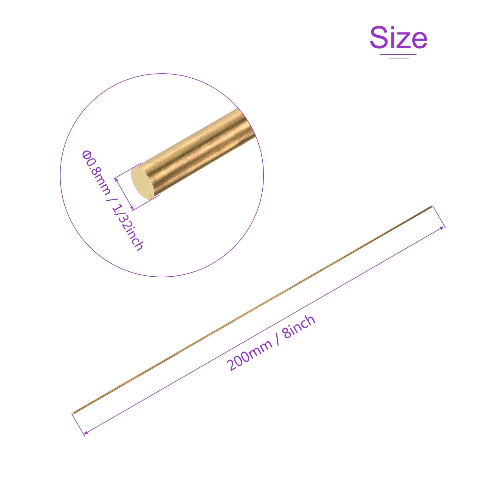 MECCANIXITY Brass Rods 7/8 Inch X 8 Inch Brass Solid Round Rod For Handle Pin DIY Craft Material Pack Of 1