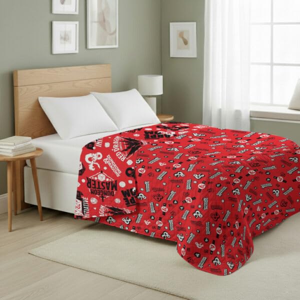 Image of Northwest Dungeons & Dragons Roll for Initiative Full /Queen Quilted Blanket, Comfy Throw, Soft Lightweight Bedding for Bed, or Couch, 90 x 90 inches