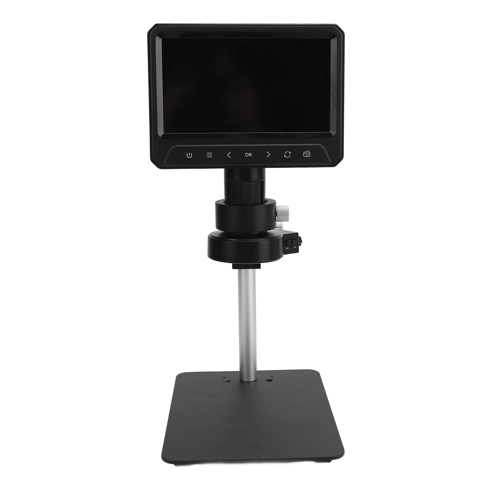 Mikroskop Cyfrowy LCD o Przekątnej 7 Cali, Zestaw Kamer Mikroskopowych o Rozdzielczości 12 MP i 1200-krotnym Powiększeniu, z 7-calowym Ekranem IPS, Pilotem i światłem Wypełniającym