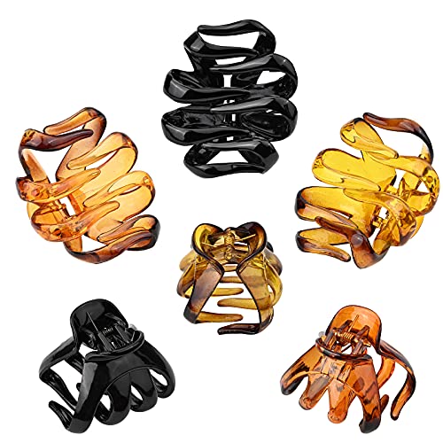 6 Pieces Claw Clips Big Claw Hair Clips for Women Non Slip Grip Octopus Clip Banana Clips Claw Hair Clip Jaw Clips for Thick Thin Hair Strong Hold Catch Barrette Ponytail Holder Accessories…