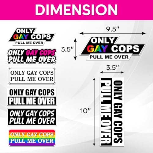 Image of Pack 6 Pcs Funny Gay LGBT Sticker for Cars Laptops Vehicles Trucks Window Helmets Computers Motorcycles Bumper Stickers Removable Waterproof Vinyl Decals Car Exterior Accessories