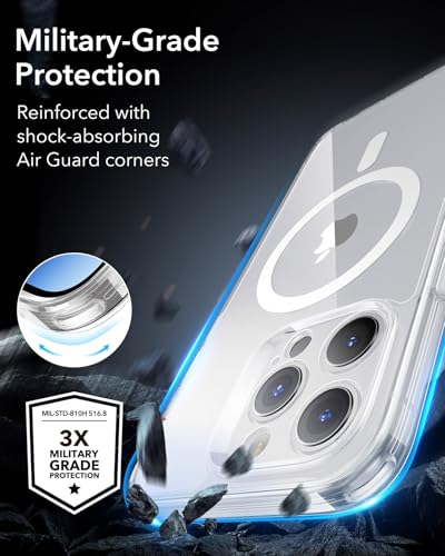 ESR for iPhone 14 Pro Max case, Translucent Matte Case, Compatible with MagSafe, Military-Grade Protection, Classic Series, Clear - image 4