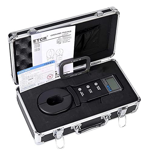 Ground Resistance Tester Meter Measurement Earth Resistance Meter with Clamp Opening Size 32mm Resistance Range 0.010Ω to 200Ω