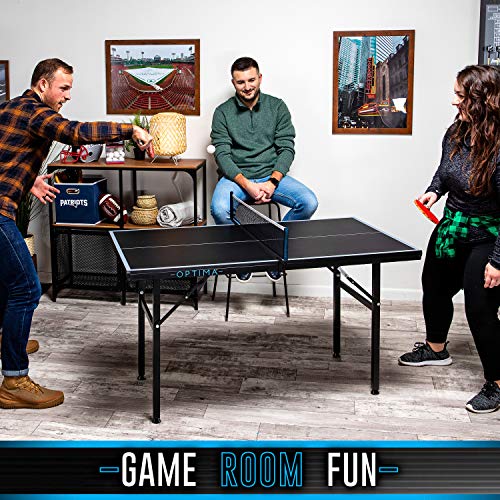 Franklin Sports Optima Mid Sized Table Tennis Table - Attach Net and Play - Indoor Apartment Sized Table for All Level Table Tennis Players - image 7