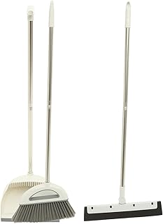 KALLORY 1 Set Broom Tool Dustpan Kit Home Cleaning Device Bathroom Cleaning Device Home Cleaning Dustpan Cleaning Dust Pan Household Supplies Household Products Office The Pet White