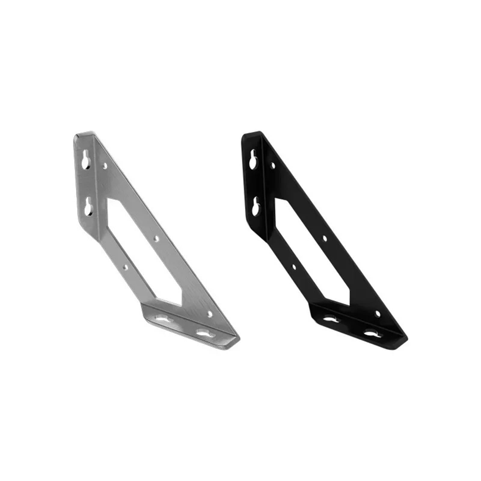 Staffe A L Angolari Metallo Staffe angolari in acciaio inossidabile 4/8/16 pezzi, connettore angolare for mobili for supporto for armadietti e scaffali, kit staffe angolari(Black 16pcs)