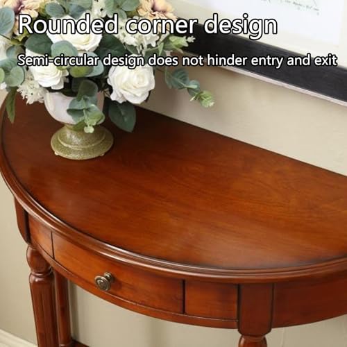 Mesa consola de madera negra para decorar recibidor moderno 6
