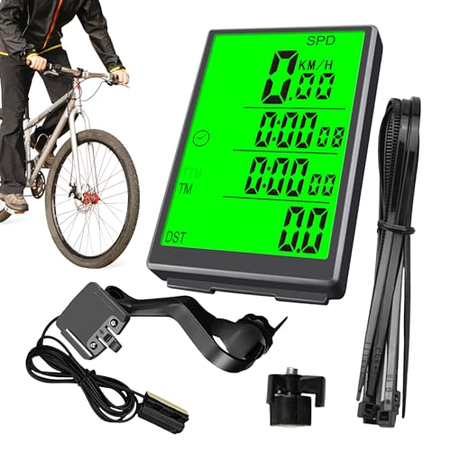 Computadora de bicicleta de carretera, velocímetro luminoso para ciclismo, computadora de bicicleta en tiempo real con cable para ejercicio, montaña, viajes, turismo, al aire libre