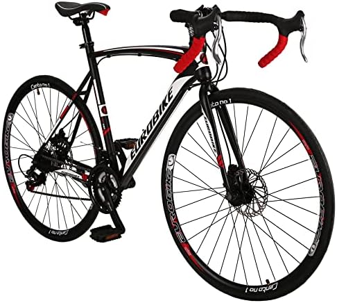 EUROBIKE HY XC550 Road Bike,21 Speed Road Bicycle for Adults Men and Women,Disc Brake 700C Race Bike for Beginner to Intermediate Bicycle Riders