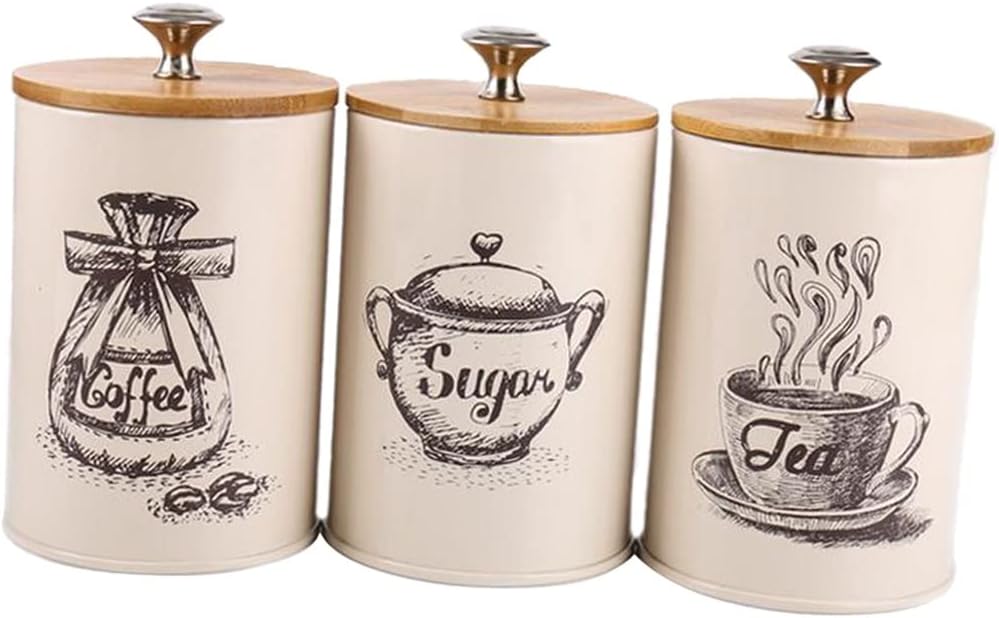 Storage jar kitchen tea coffee sugar with lid household storage box sealed