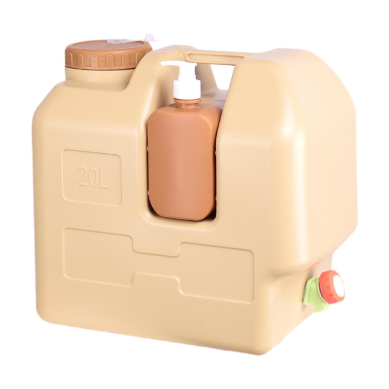 Amagogo Contenedor de Agua de 20 litros con Mango con Grifo Grande Carril de Agua portátil portátil para Acampar al Aire Libre BBQ Lavado de Manos de