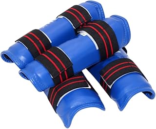 Toddmomy Protetor De Canela De Taekwondo Azul Legging De Boxe Protetor De Tornozelo Protetor De Braço Leggings Protetor De Braço Cotoveleiras Taekwondo Protetor De Braço Protetor De Boxe