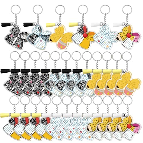 Llaveros de cuaderno escolar y mini notas de bolsillo, regalos para profesores y fiestas infantiles