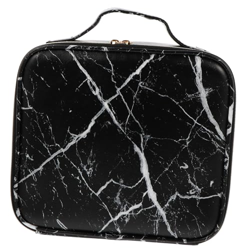 Malette de maquillage marbre compartimentée trousse rangement cosmétique