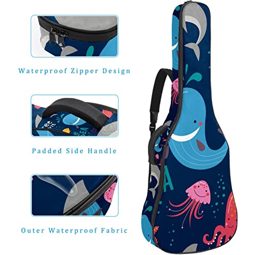 Housse de transport rembourrée imperméable Oxford avec bandoulière réglable Motif animaux marins - Les Beatles, Paul McCartney, John Lennon, RIngo Starr, George Harrison Housse de transport rembourrée imperméable Oxford avec bandoulière réglable Motif animaux marins – Image 5
