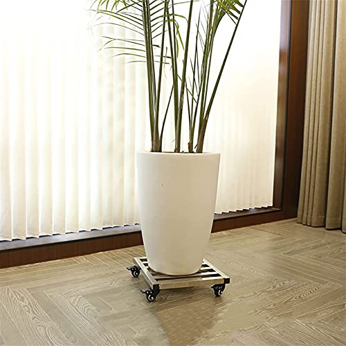 Support de plante en métal solide chariot à roulettes extérieur - 5