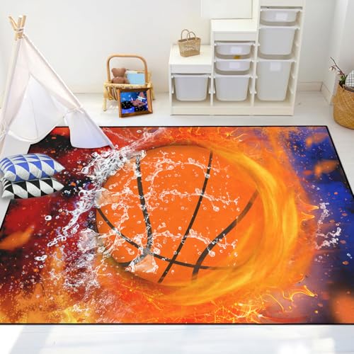 Kids Sports Balls Mat - Balls Rug for Boys Kids Room Sports Carpet Rugs, 2'×3'