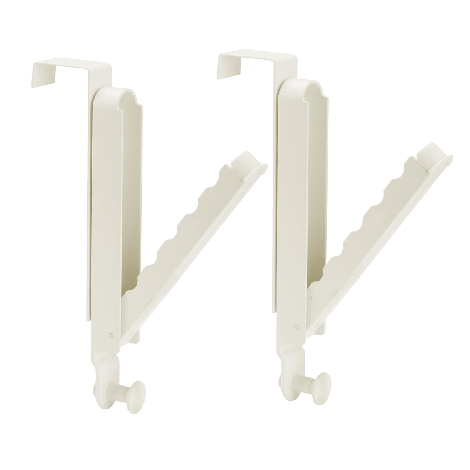 Lot de 2 Porte Manteau Pliable sans Percage, Crochet De Porte en Acier Inoxydable, Rallonges Extensibles, Étendoir à Crochet de Porte pour Accrocher Vêtements,Foulards, Sacs et Couronnes de Noël