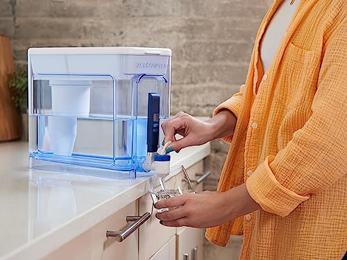 ZeroWater Dispensador de filtro de agua de 5 etapas de lectura lista para 32 tazas, certificado NSF para reducir el plomo y PFOA/PFOS, lectura instantánea de TDS