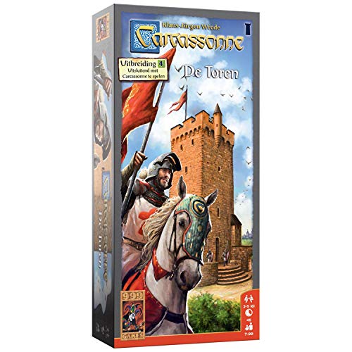 999 Games - Carcassonne: El juego de mesa de la torre - Expansión desde 7 años - Uno de los mejores juegos de 2017 - Klaus-Jürgen Wrede - Control de área ,Tile Placement - para 2 a 5 jugadores -