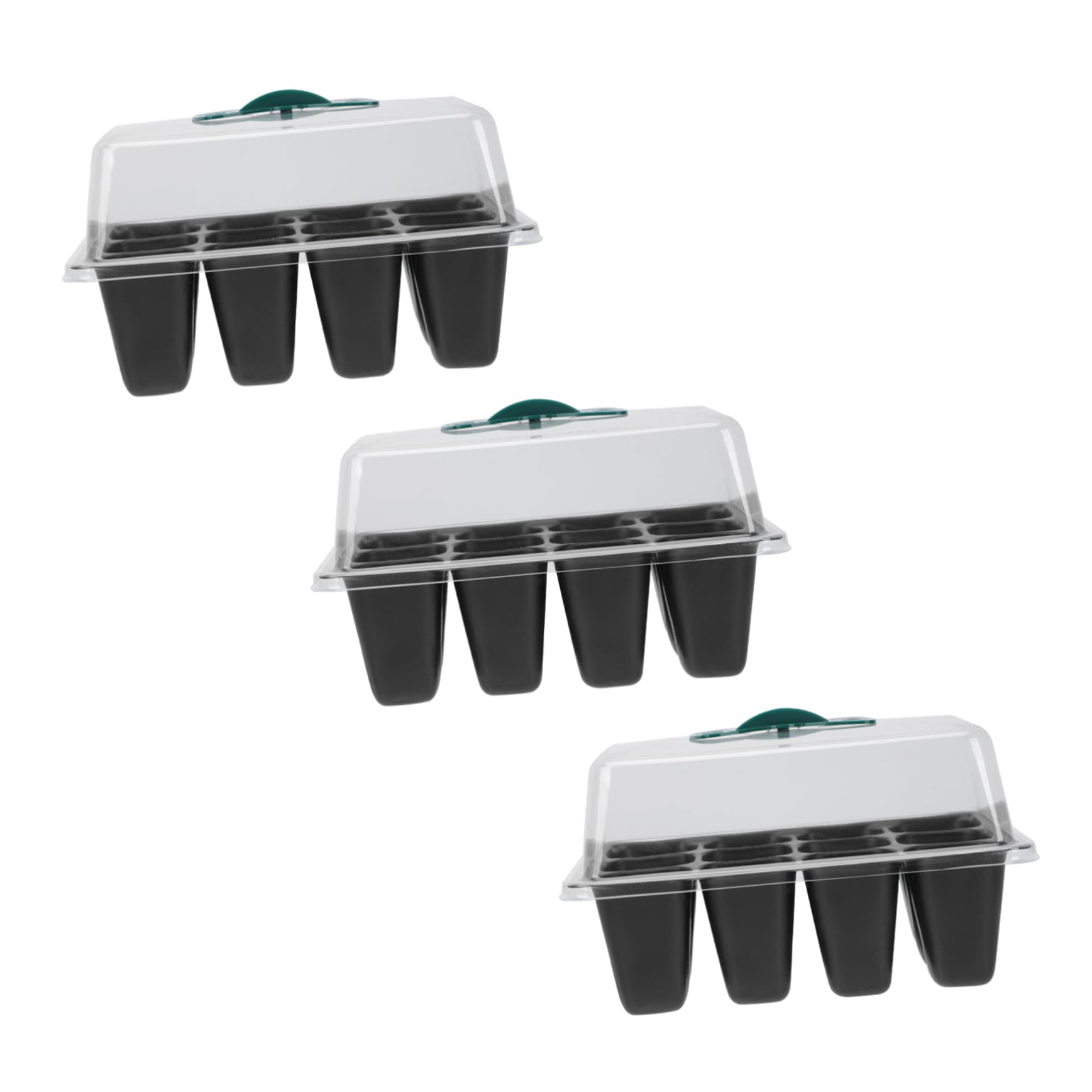Abaodam 2 Set Scatola per Germinazione Piante Vassoi per Semina per Piante Vassoi Germinazione E Resistenti per Giardinaggio E Coltivazione Semi 3 Pezzi*2